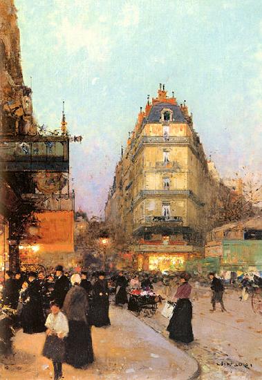 Luigi Loir Les Grands Boulevards oil painting picture